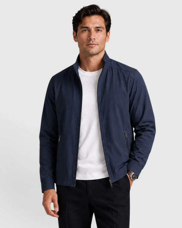 Męska kurtka z kołnierzem typu stójka i zapięciem na zamek-Jackets for men-Olave