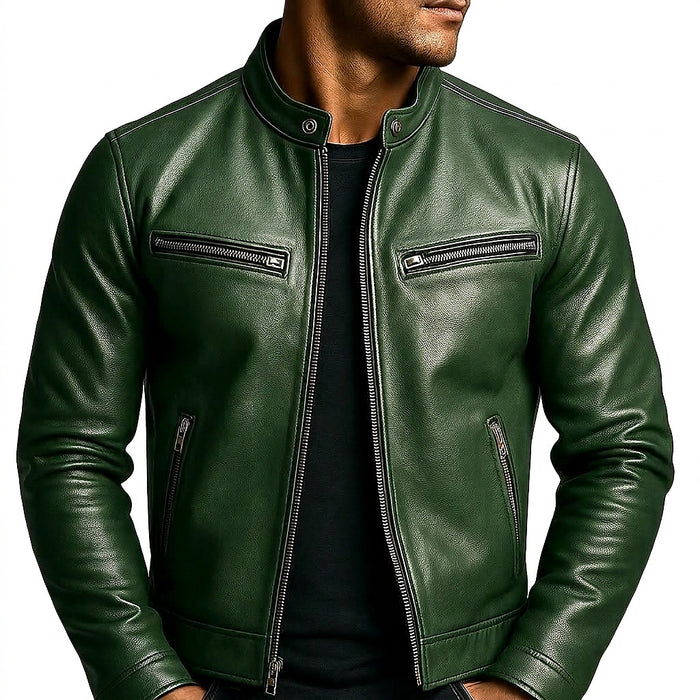 Męska kurtka zapinana na zamek ze stójką-Jackets for men-Olave