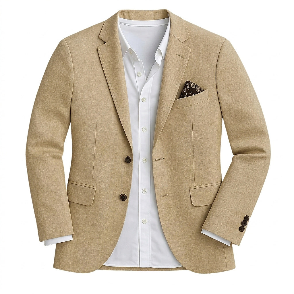 Męska marynarka dwuguzikowa z kieszeniami z patkami-Blazers for men-Olave