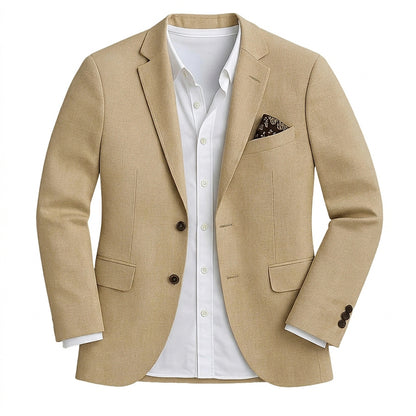 Męska marynarka dwuguzikowa z kieszeniami z patkami-Blazers for men-Olave