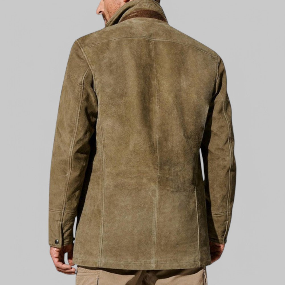 Męska marynarka typu field blazer z kontrastowym kołnierzem-Blazer for men-Olave