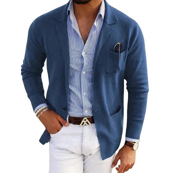 Męska marynarka z klapami z wycięciem-Blazers for Men-Olave