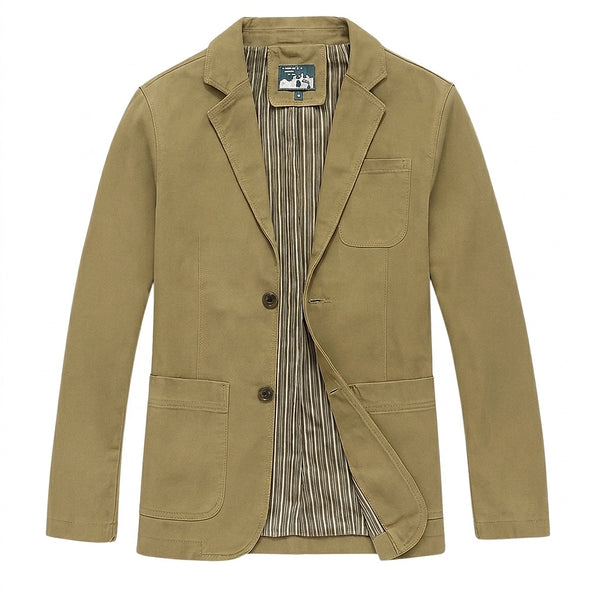 Męska marynarka zapinana na guziki z naszywanymi kieszeniami-Jackets for men-Olave