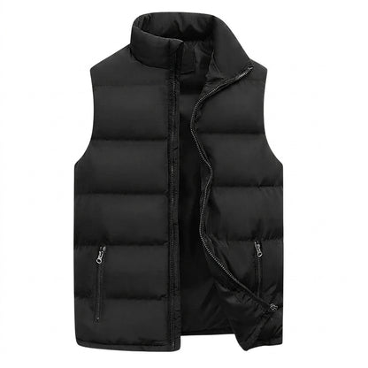Męska pikowana kamizelka z kieszeniami na zamek-Vests for men-Olave