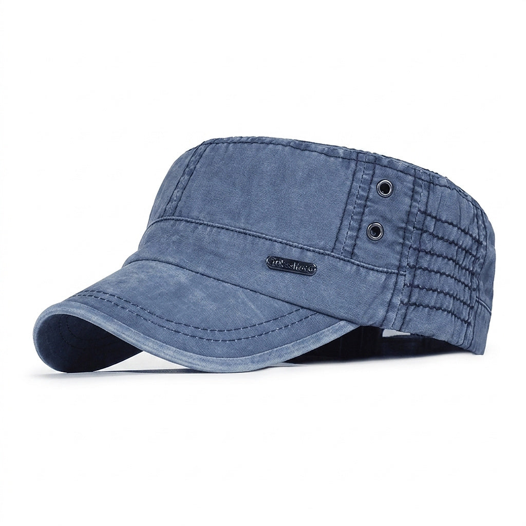 Męska regulowana czapka wojskowa vintage-Accessories for Men-Olave
