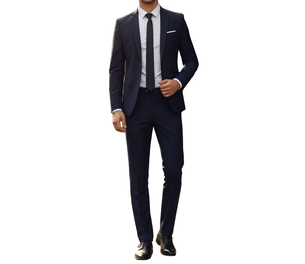 Męski garnitur dwuczęściowy z jednorzędową marynarką i prostymi spodniami-Sets for Men-Olave