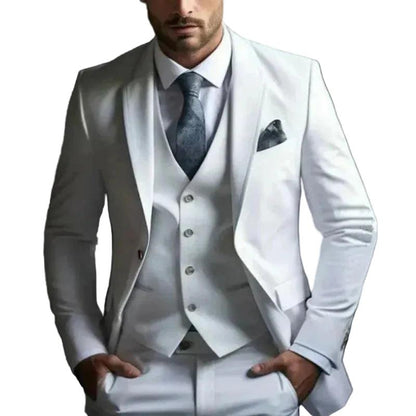 Męski garnitur trzyczęściowy zestawi z marynarką, kamizelką i spodniami-Sets for Men-Olave