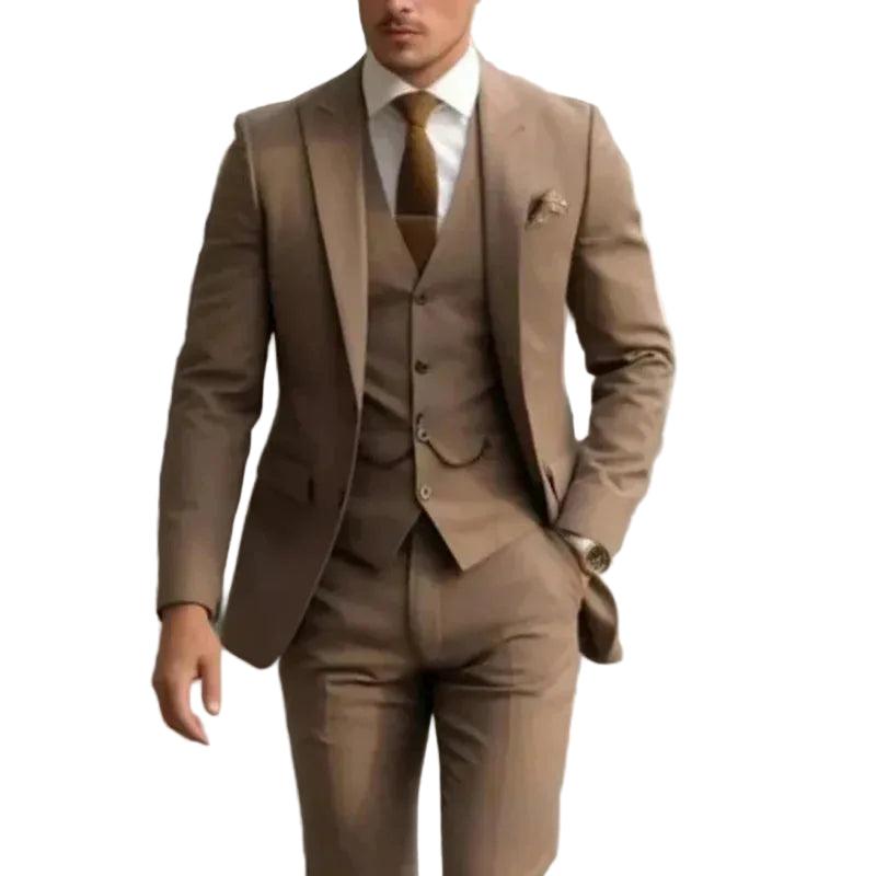 Męski garnitur trzyczęściowy zestawi z marynarką, kamizelką i spodniami-Sets for Men-Olave