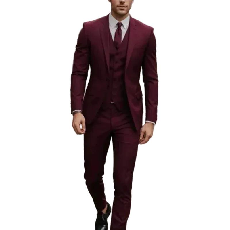 Męski garnitur trzyczęściowy zestawi z marynarką, kamizelką i spodniami-Sets for Men-Olave