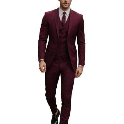 Męski garnitur trzyczęściowy zestawi z marynarką, kamizelką i spodniami-Sets for Men-Olave