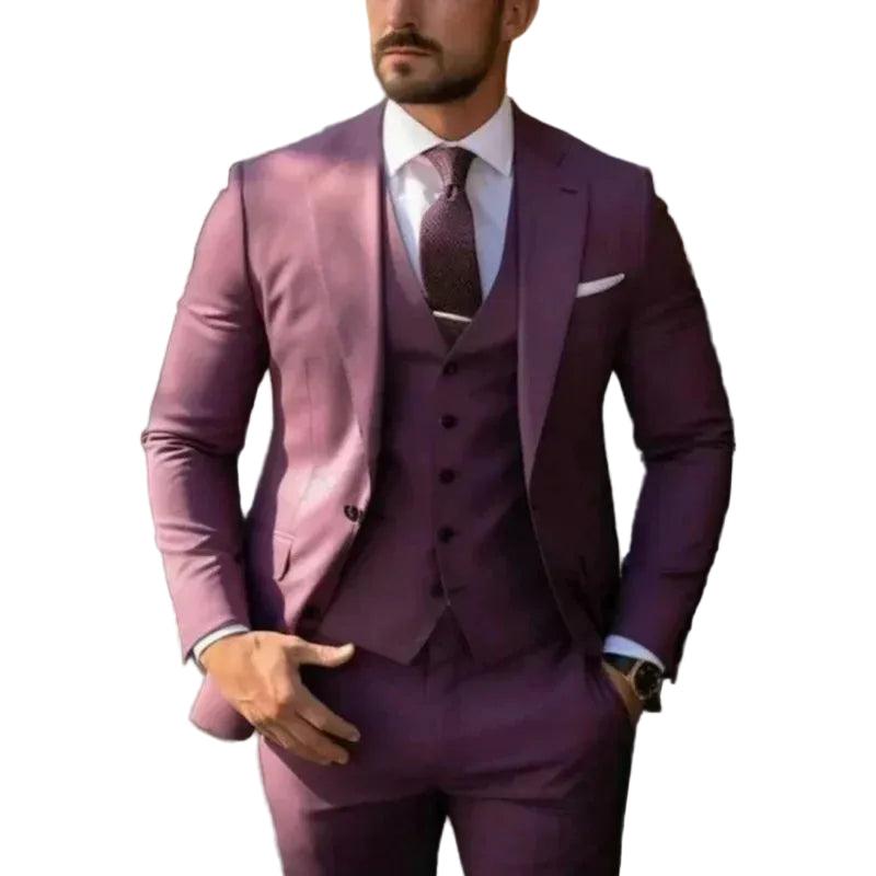 Męski garnitur trzyczęściowy zestawi z marynarką, kamizelką i spodniami-Sets for Men-Olave