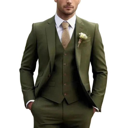Męski garnitur trzyczęściowy zestawi z marynarką, kamizelką i spodniami-Sets for Men-Olave