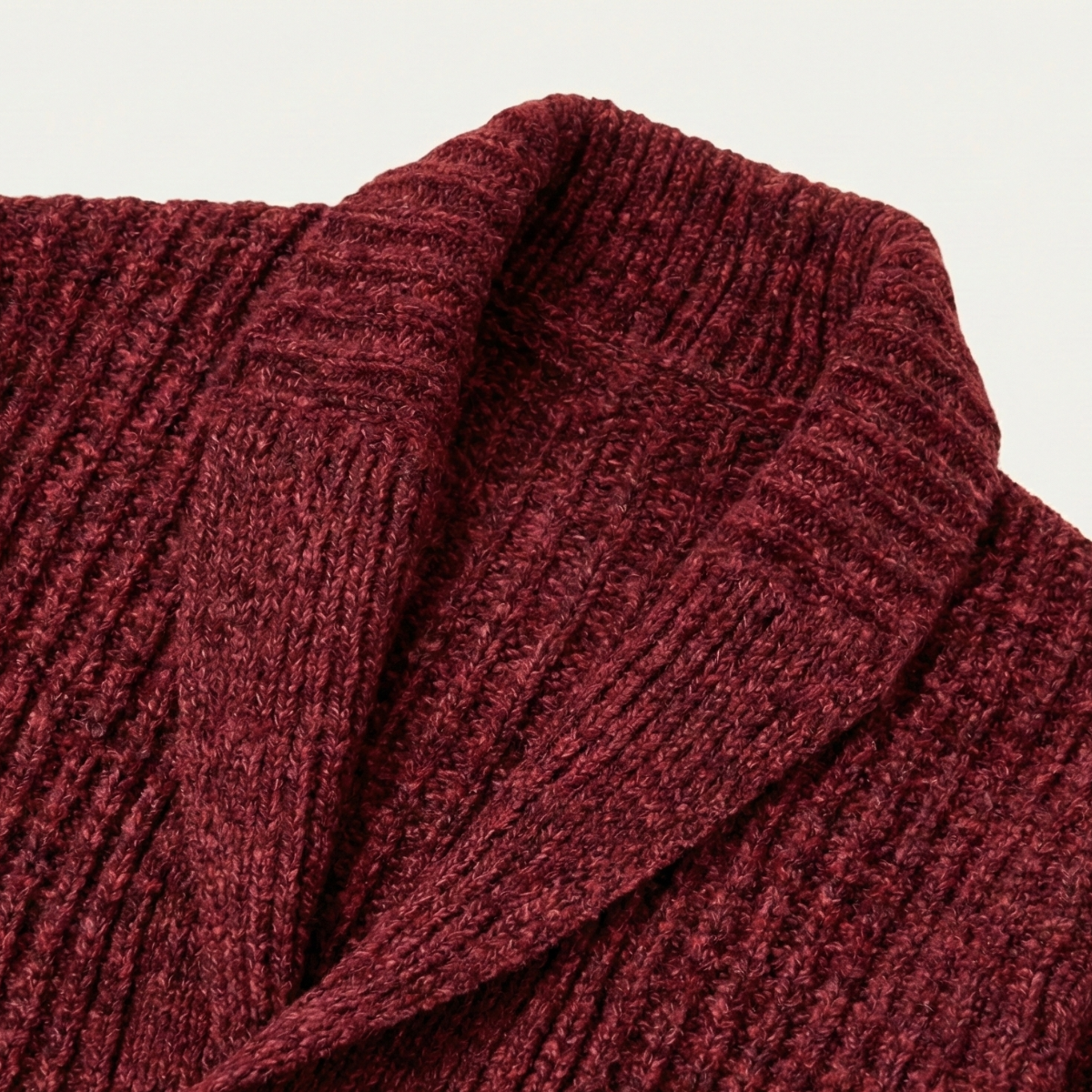 Męski kardigan o grubym splocie z szalowym kołnierzem-Cardigan for men-Olave