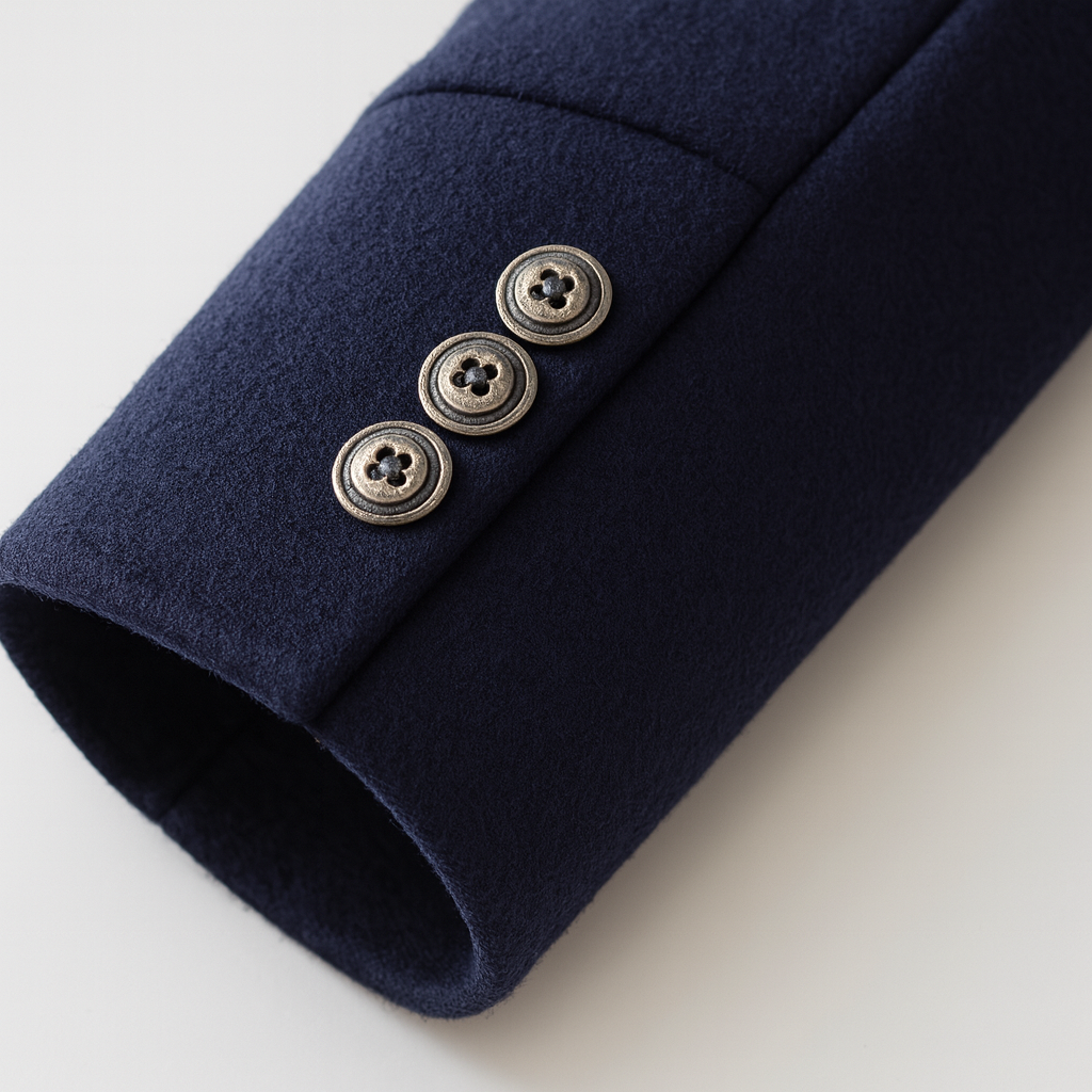 Męski płaszcz z mieszanki wełny ze stójką i pikowaną podszewką-Coats for men-Olave