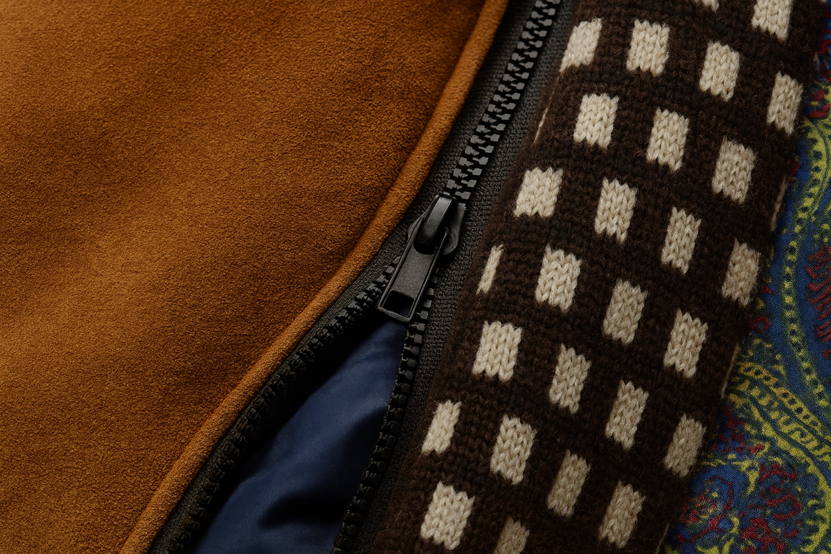 Męski płaszcz z mieszanki wełny ze stójką i pikowaną podszewką-Coats for men-Olave