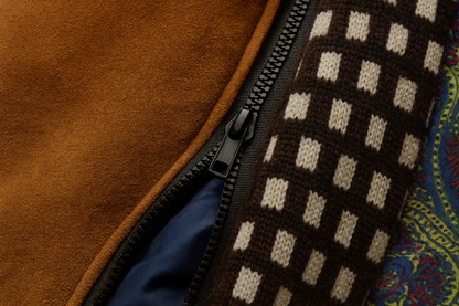 Męski płaszcz z mieszanki wełny ze stójką i pikowaną podszewką-Coats for men-Olave
