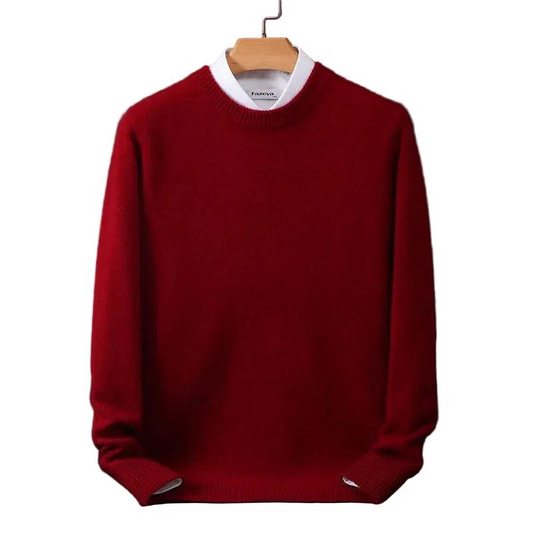 Męski sweter z okrągłym dekoltem-Sweaters for Men-Olave
