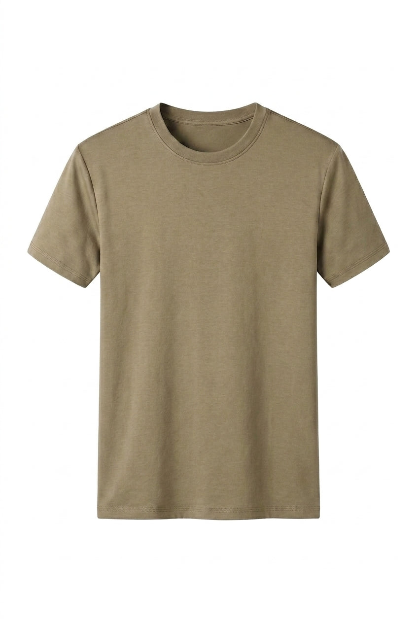 Męski t-shirt z okrągłym dekoltem i krótkimi rękawami-T-shirt for men-Olave