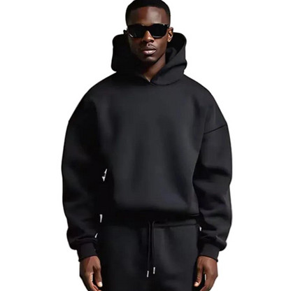 Męski zestaw bluzy z kapturem i spodni dresowych-Sets for Men-Olave