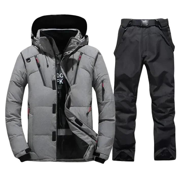 Męski zestaw z kurtką z kapturem i spodniami z prostymi nogawkami-Sets for Men-Olave