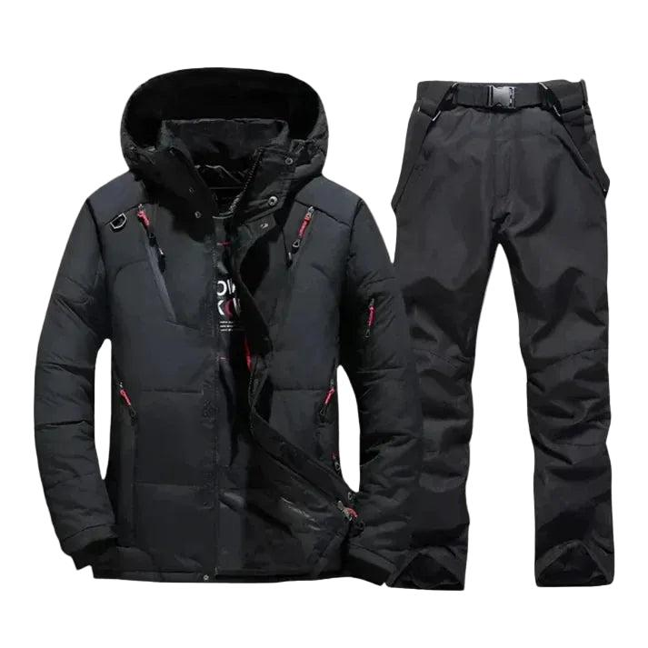 Męski zestaw z kurtką z kapturem i spodniami z prostymi nogawkami-Sets for Men-Olave