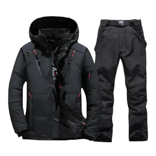Męski zestaw z kurtką z kapturem i spodniami z prostymi nogawkami-Sets for Men-Olave