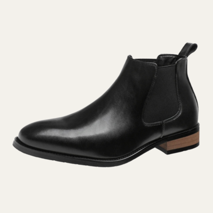 Męskie botki z elastycznymi panelami bocznymi i uchwytami-Footwear for men-Olave