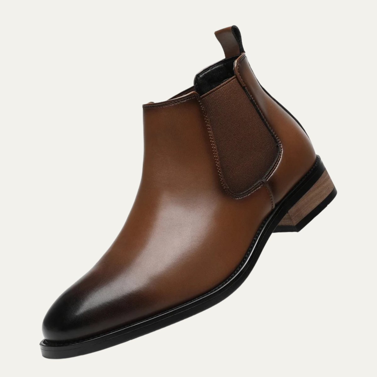 Męskie botki z elastycznymi panelami bocznymi i uchwytami-Footwear for men-Olave