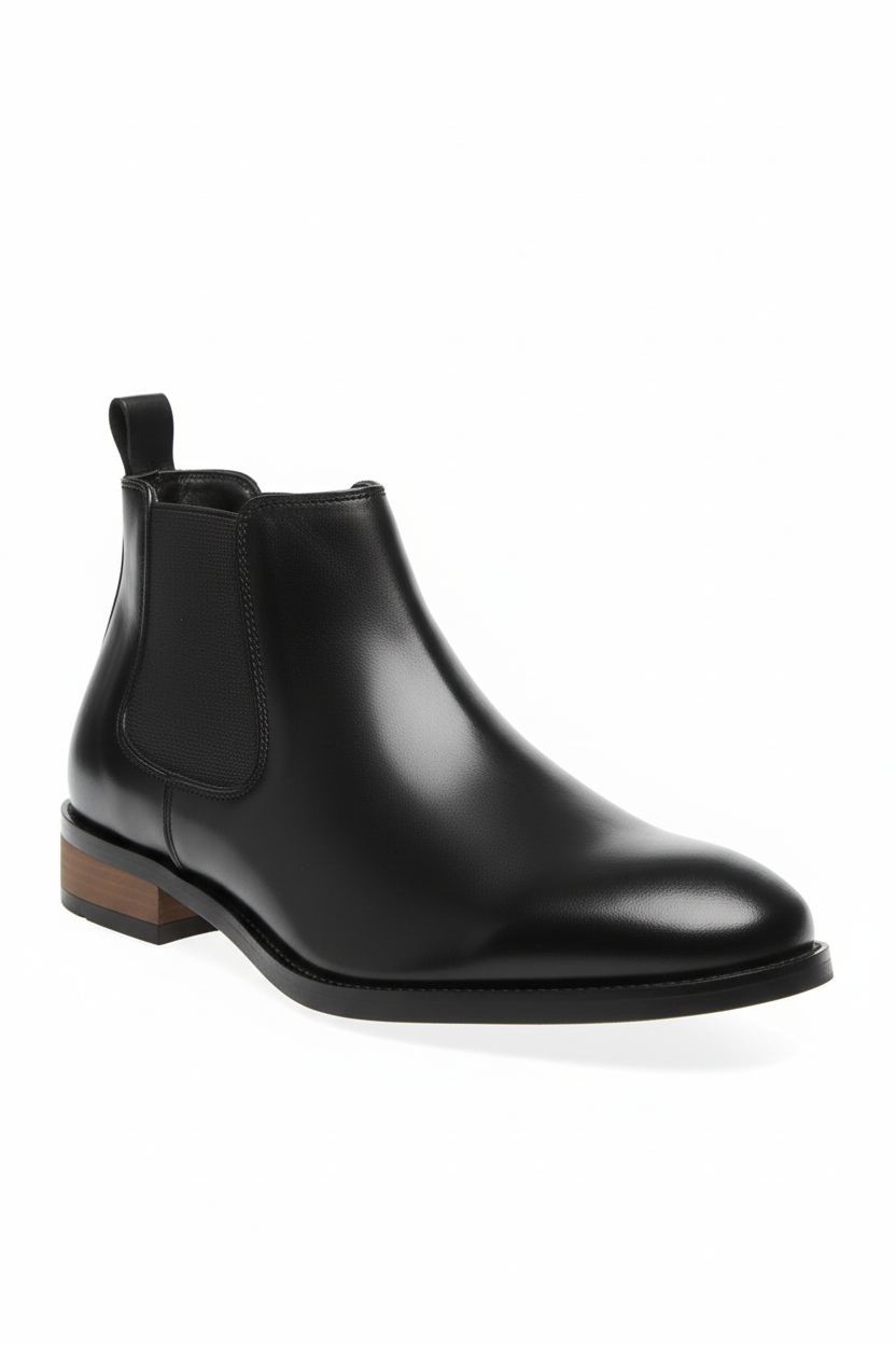 Męskie botki z elastycznymi panelami bocznymi i uchwytami-Footwear for men-Olave