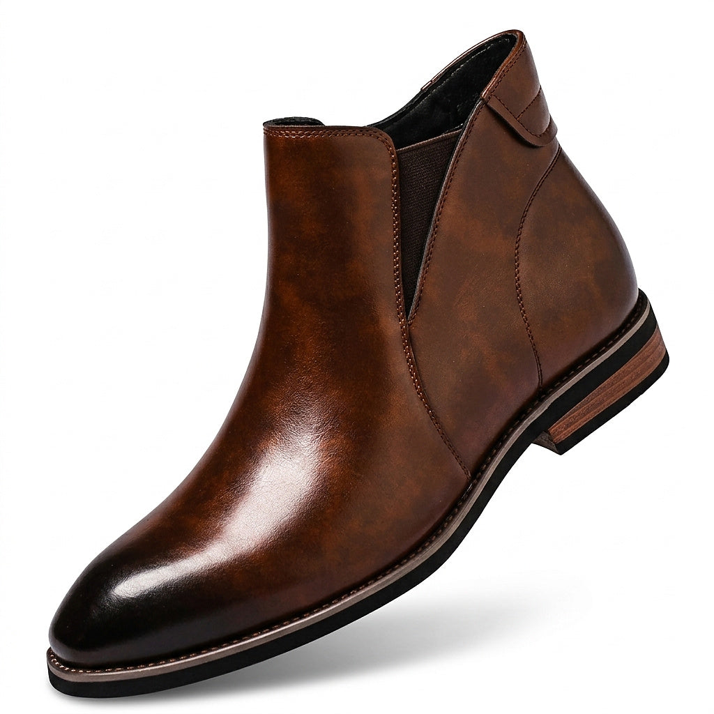 Męskie botki z elastycznymi panelami bocznymi-Footwear for men-Olave