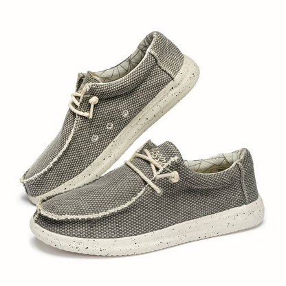 Męskie buty sznurowane z teksturowaną powierzchnią i kontrastową podeszwą-Footwear for men-Olave