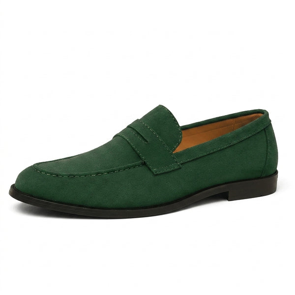 Męskie mokasyny typu penny z migdałowym noskiem-Footwear for men-Olave