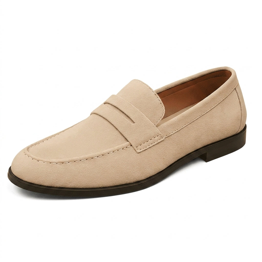 Męskie mokasyny typu penny z migdałowym noskiem-Footwear for men-Olave