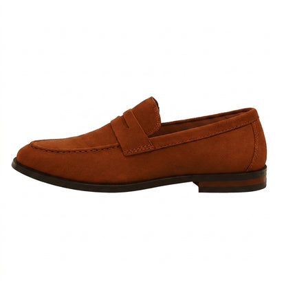 Męskie mokasyny typu penny z migdałowym noskiem-Footwear for men-Olave