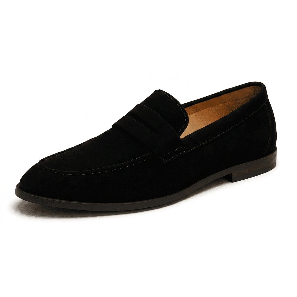 Męskie mokasyny typu penny z migdałowym noskiem-Footwear for men-Olave