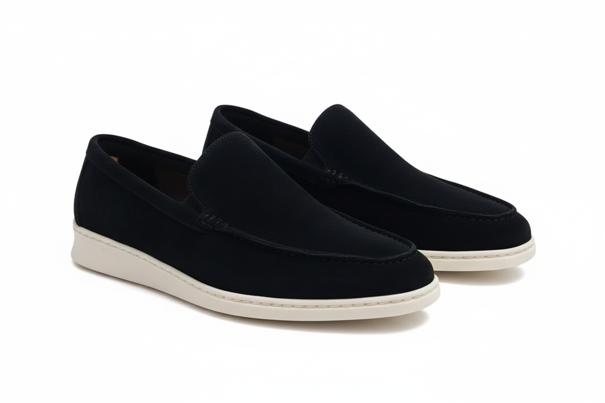 Męskie mokasyny wsuwane z płaską podeszwą-Footwear for men-Olave
