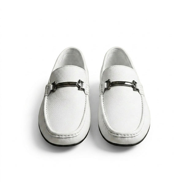 Męskie mokasyny z metalową ozdobą-Footwear for men-Olave