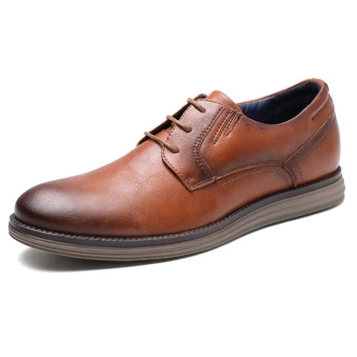 Męskie półbuty typu derby sznurowane z kontrastową podeszwą-Footwear for men-Olave