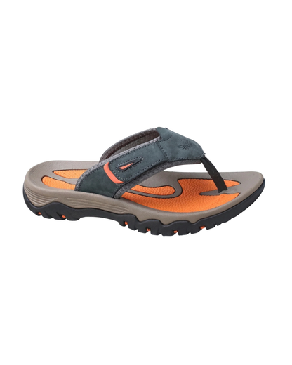 Męskie sandały typu japonki z szerokimi paskami i profilowaną podeszwą-Footwear for men-Olave
