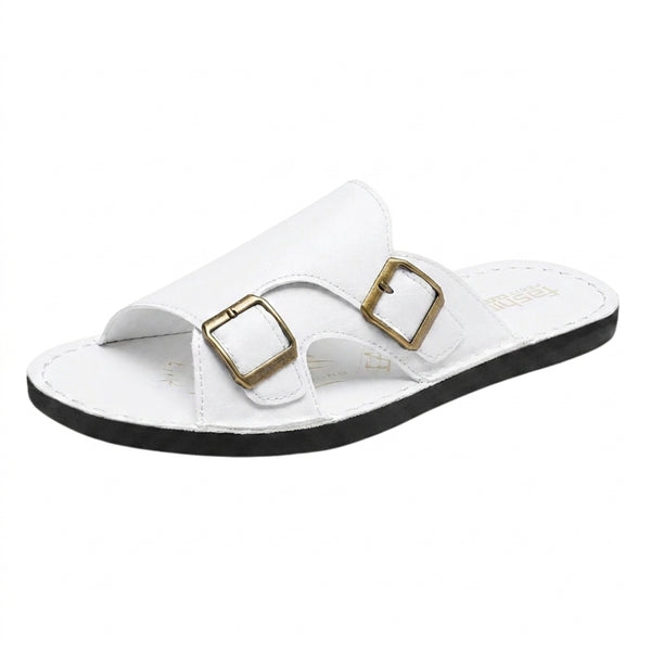 Męskie sandały z dwoma paskami i klamrami-Footwear for men-Olave