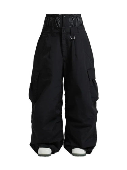 Męskie spodnie cargo typu baggy z elastycznym pasem-Pants for Men-Olave