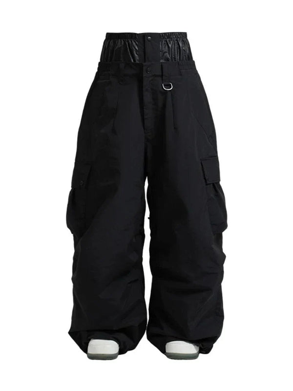 Męskie spodnie cargo typu baggy z elastycznym pasem-Pants for Men-Olave