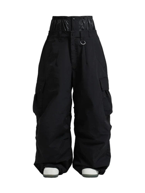 Męskie spodnie cargo z szerokimi nogawkami i regulowaną talią-Pants for Men-Olave