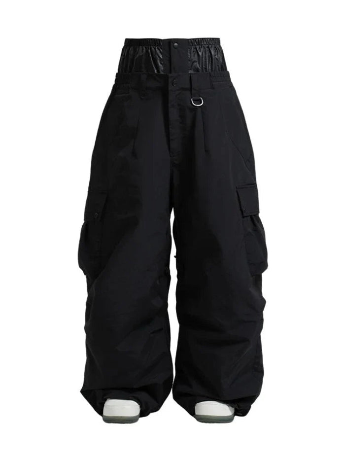 Męskie spodnie cargo z szerokimi nogawkami i regulowaną talią-Pants for Men-Olave