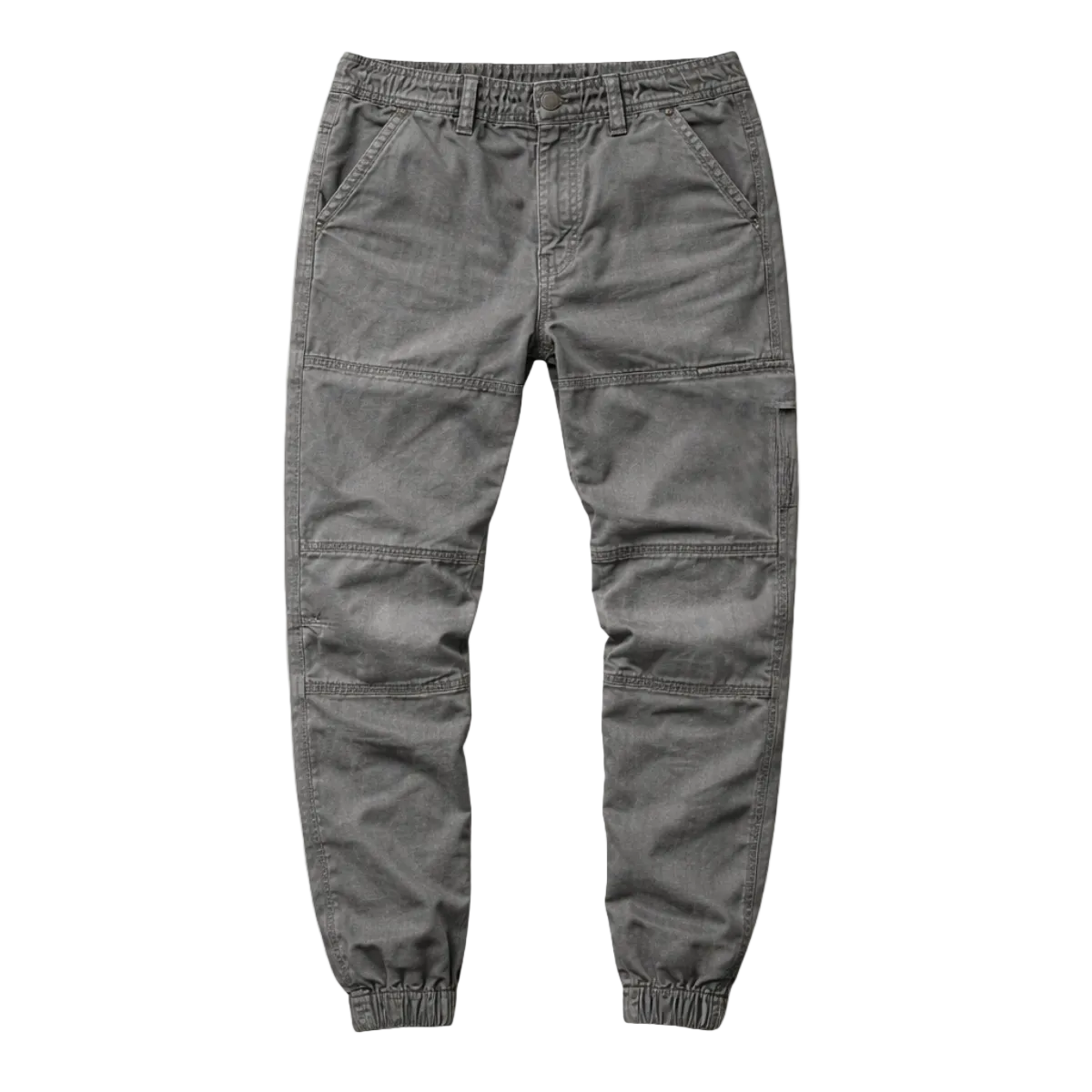 Męskie spodnie cargo ze ściągaczami przy nogawkach-Pants for Men-Olave