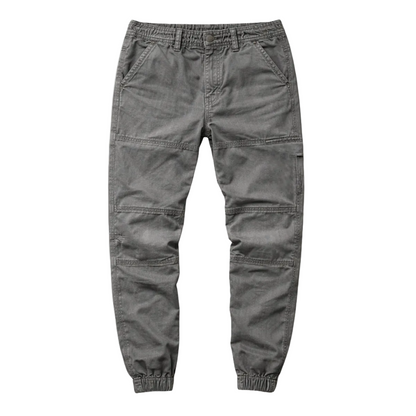 Męskie spodnie cargo ze ściągaczami przy nogawkach-Pants for Men-Olave