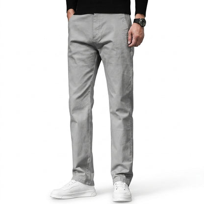 Męskie spodnie chino o kroju regular fit-Pants for Men-Olave