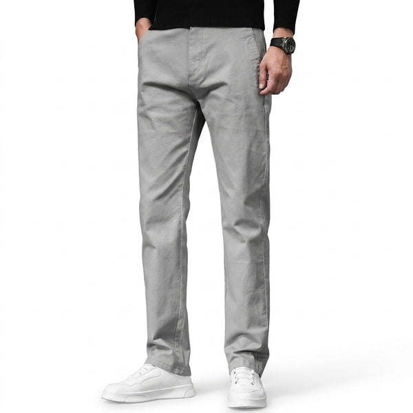 Męskie spodnie chino o kroju regular fit-Pants for Men-Olave
