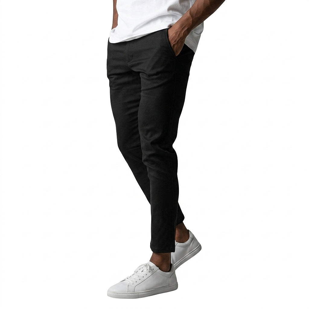 Męskie spodnie chino typu slim fit-Pants for Men-Olave