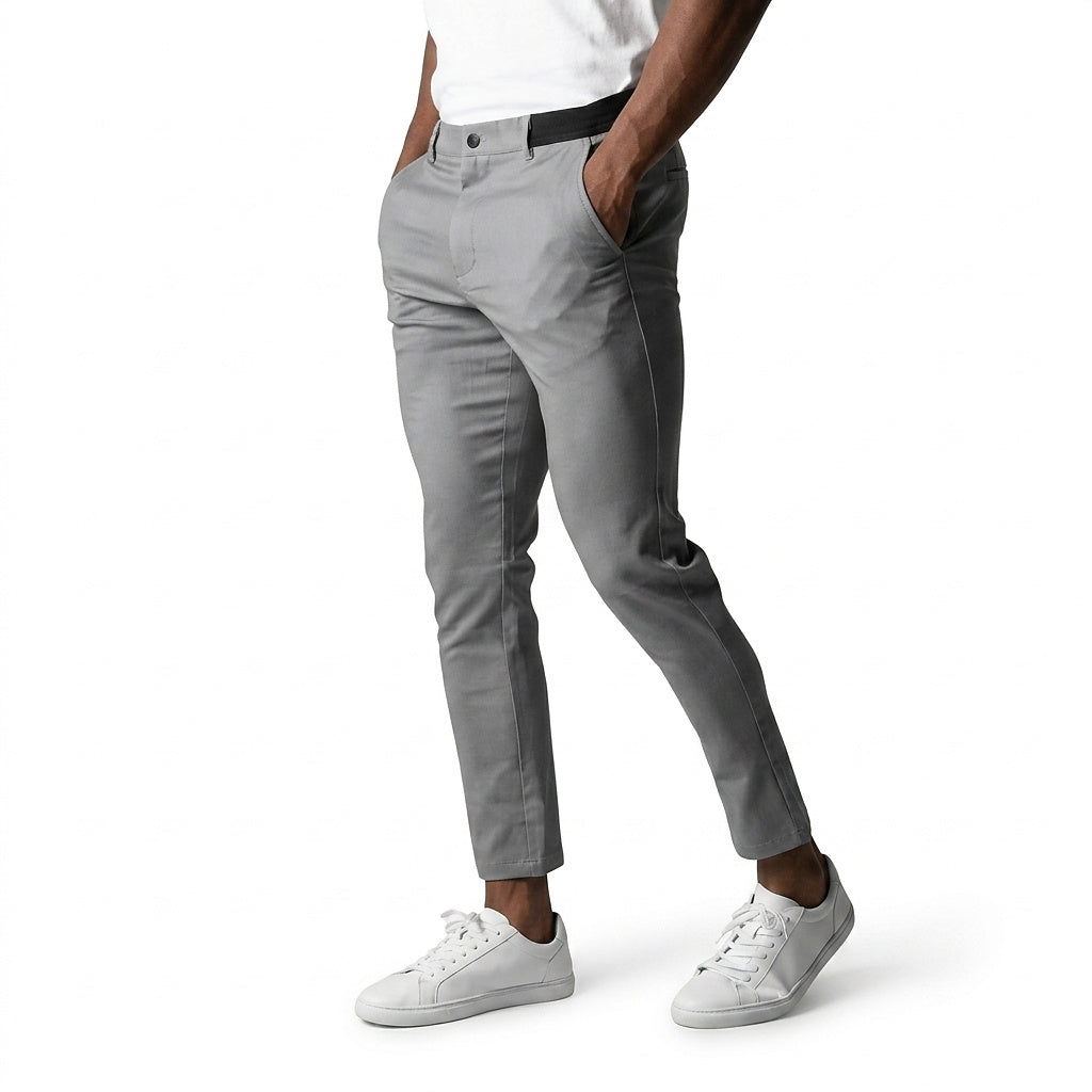 Męskie spodnie chino typu slim fit-Pants for Men-Olave